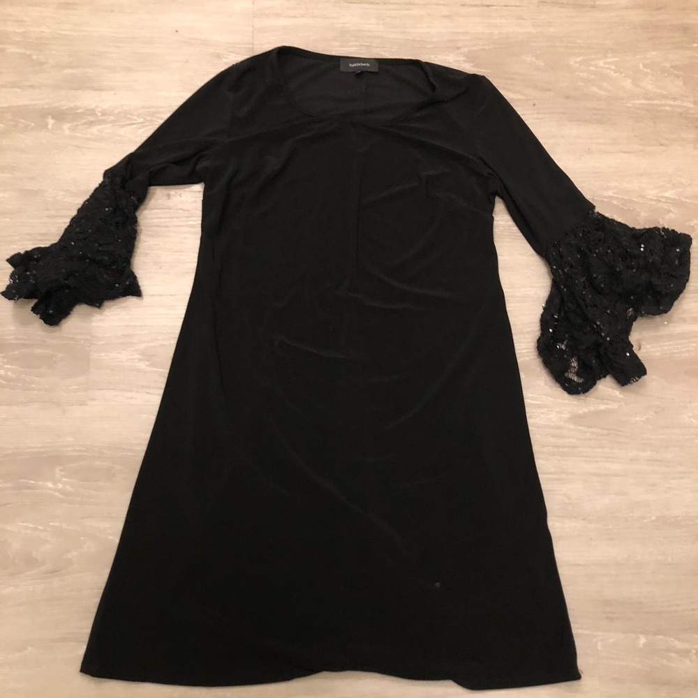Black flowy sleeve dress